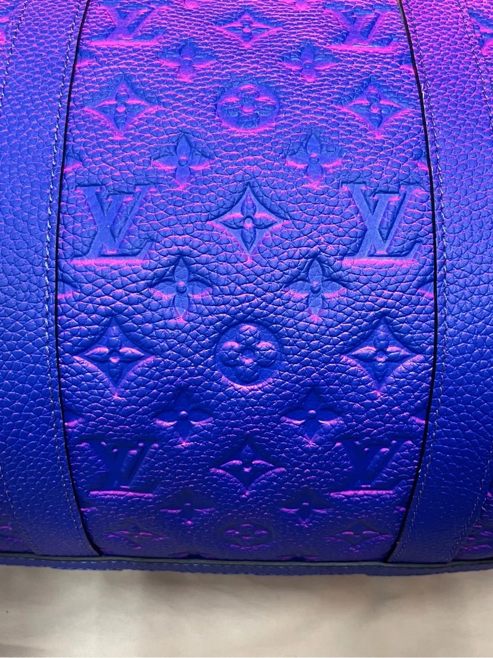 Louis Vuitton Fuchsia and Purple Monogram Keepall Travel Bag